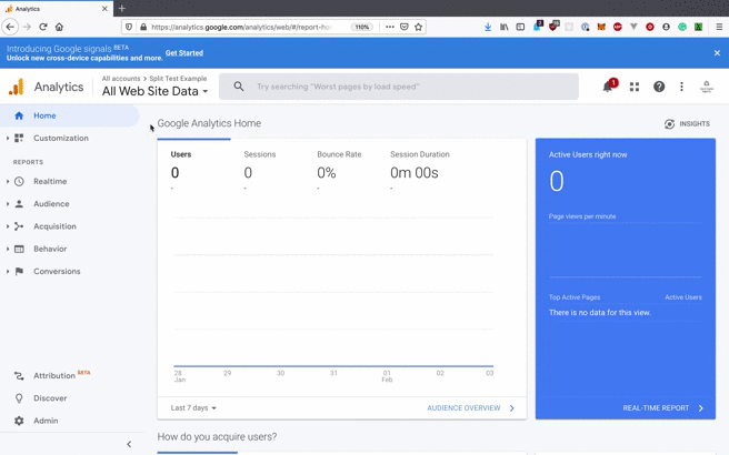 Check to see if custom dimension appears on Google Analytics platform