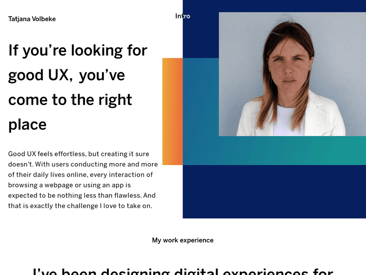 Screenshot of Tatjana Volbeke Portfolio