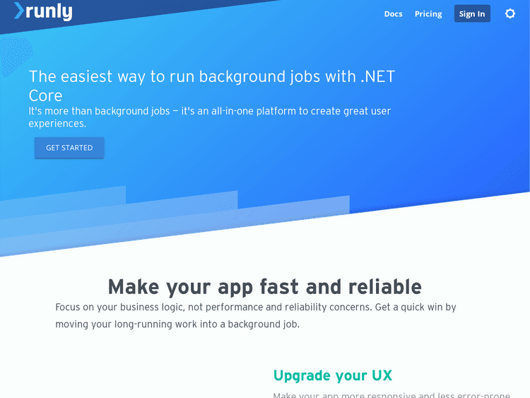 Screenshot of Runly