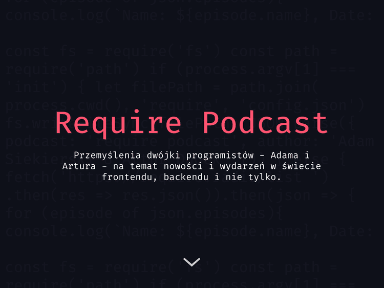 Screenshot of Require Podcast