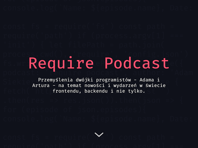 Screenshot of Require Podcast