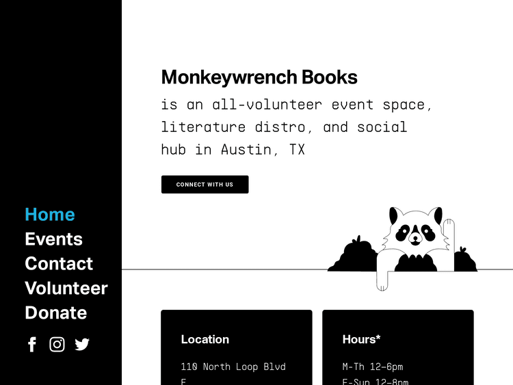 Screenshot of Monkeywrench Books