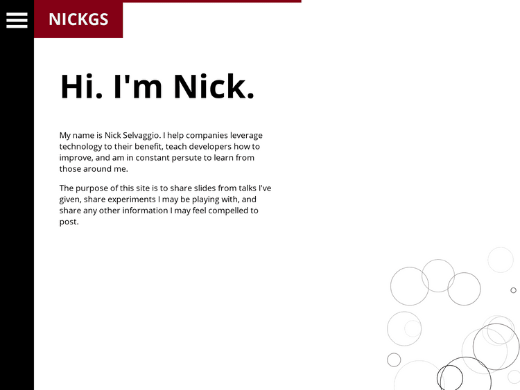 Screenshot of Nick Selvaggio
