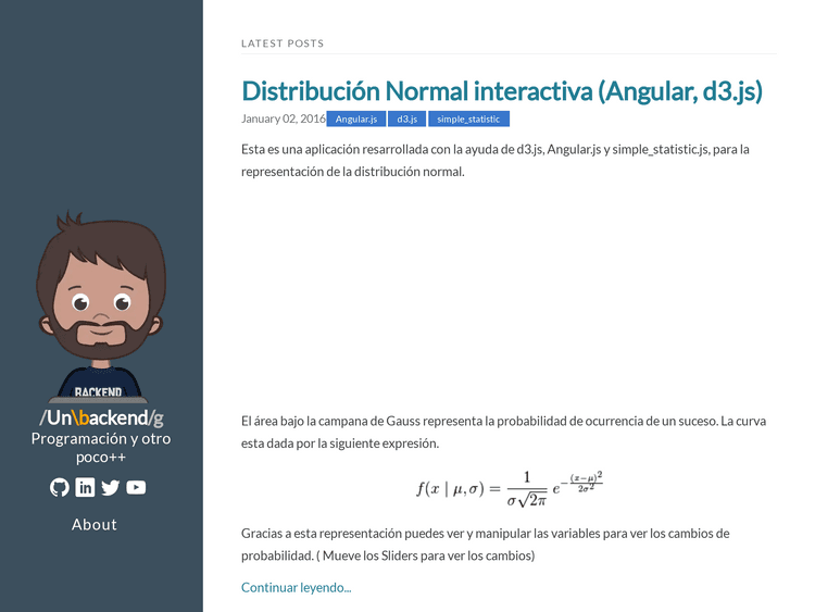 Screenshot of Un Backend – Blog