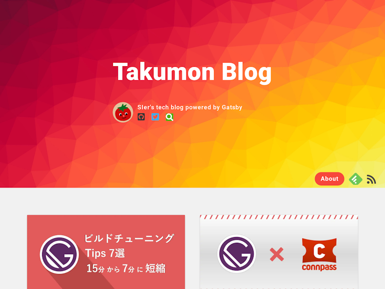 Screenshot of Takumon blog