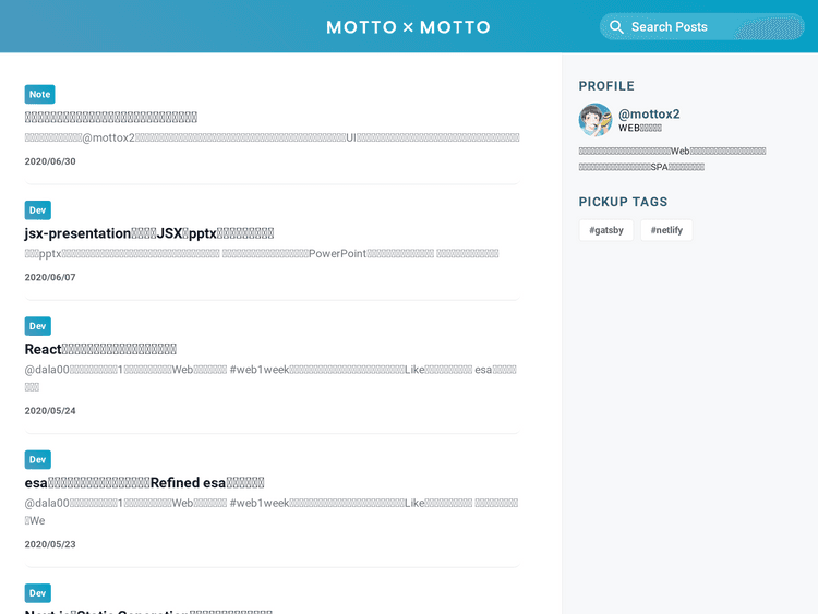 Screenshot of MOTTO x MOTTO