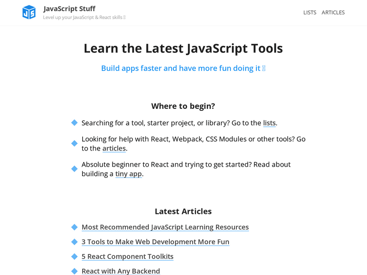 Screenshot of JavaScript Stuff