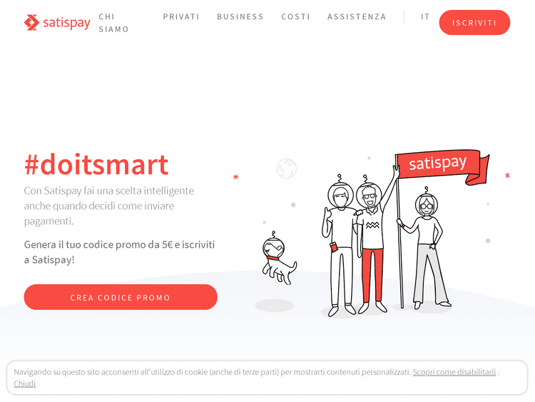Screenshot of Satispay