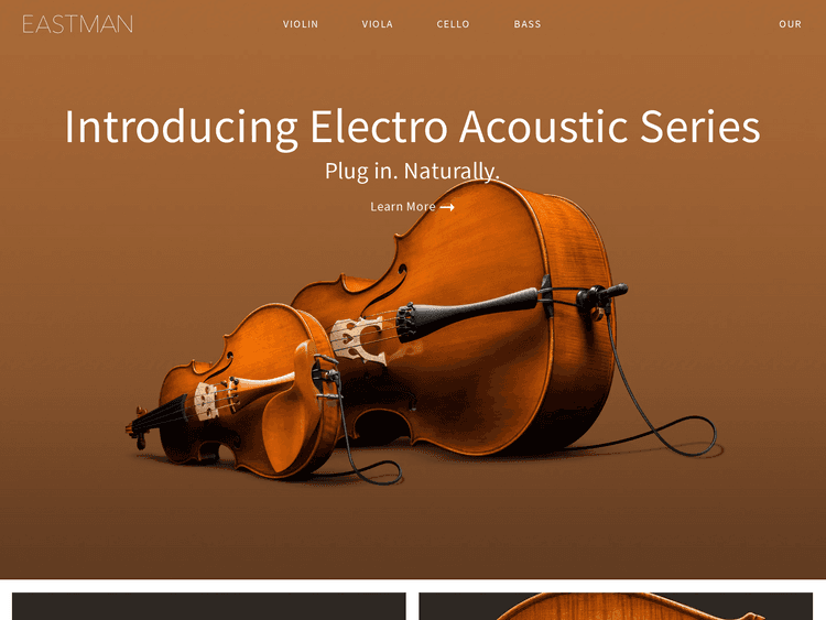 Screenshot of Eastman Strings
