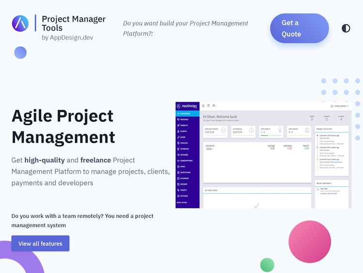 Screenshot of ProjectManager.tools
