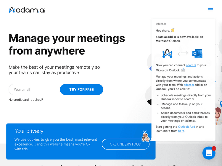 Screenshot of adam.ai