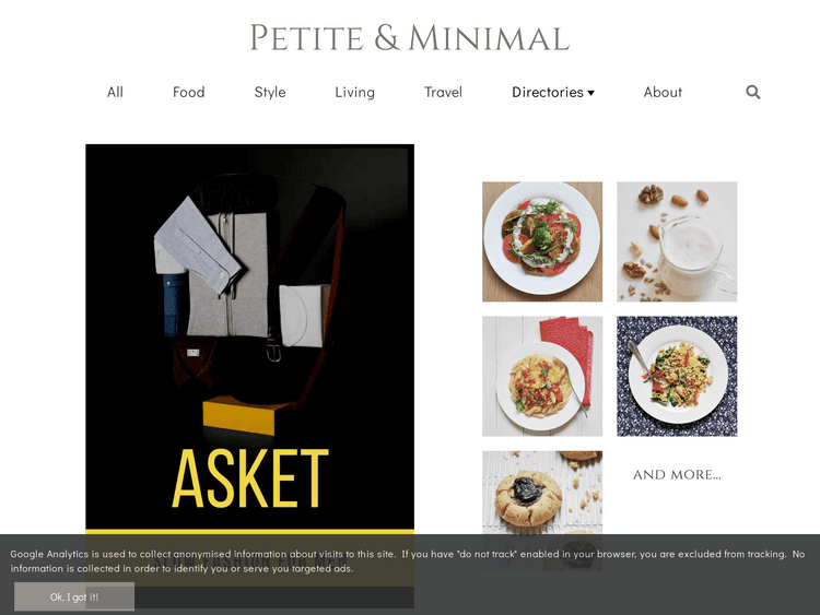 Screenshot of Petite & Minimal