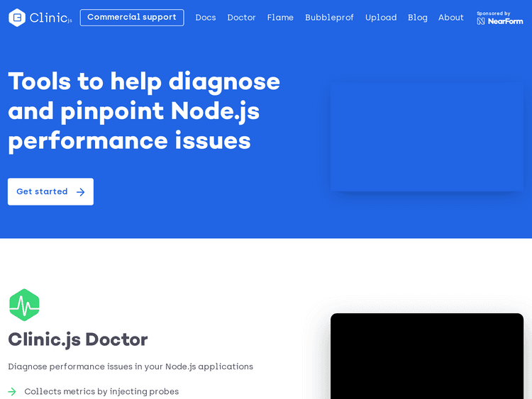 Screenshot of ClinicJS
