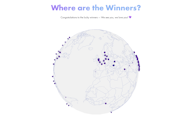 &quot;Where are the winners&quot; 3-D globe screenshot.