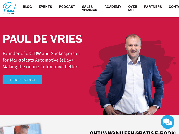 Screenshot of Paul de Vries
