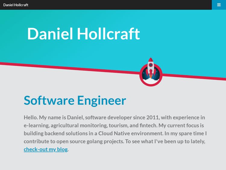 Screenshot of Daniel Hollcraft