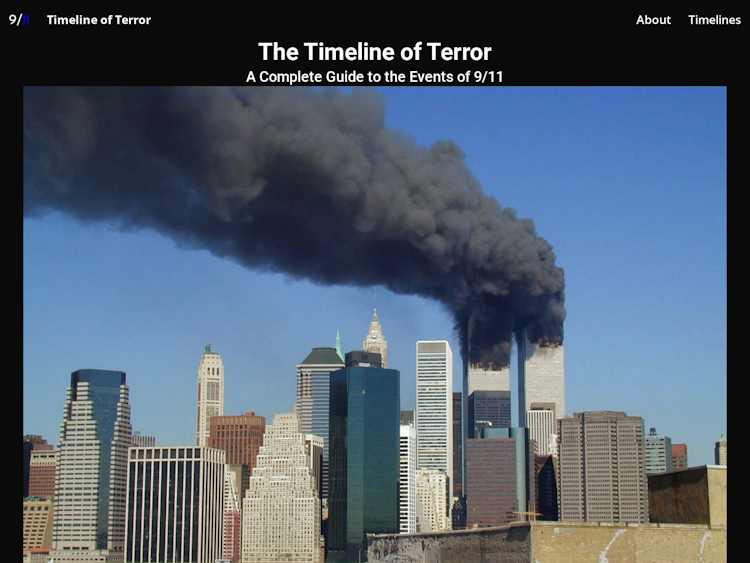 Screenshot of Timeline of Terror