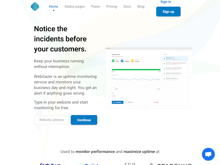 Screenshot of WebGazer