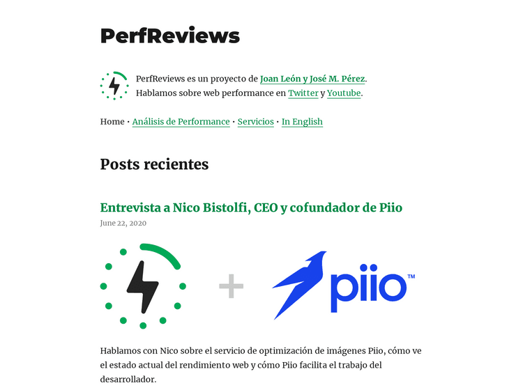 Screenshot of PerfReviews