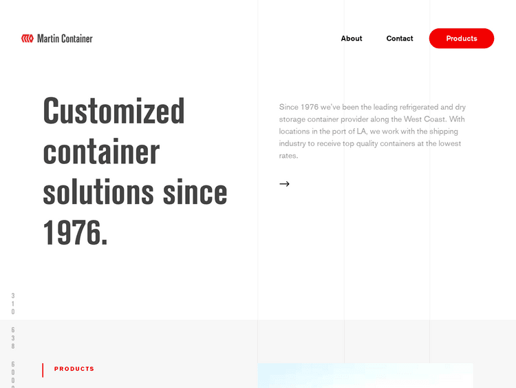 Screenshot of Martin Container