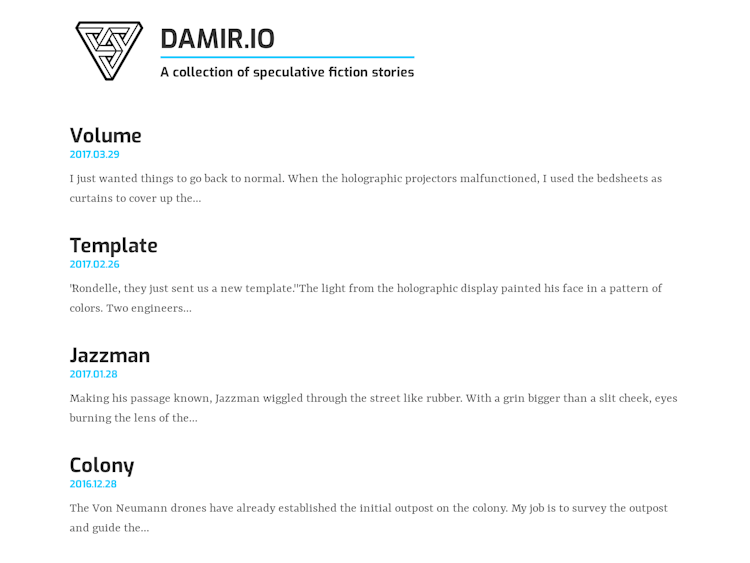 Screenshot of Damir.io