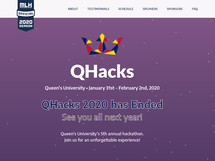 Screenshot of QHacks