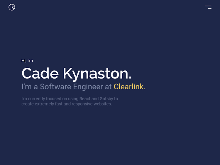 Screenshot of Cade Kynaston