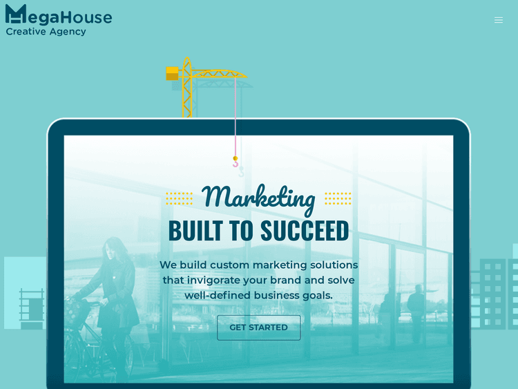 Screenshot of Mega House Creative