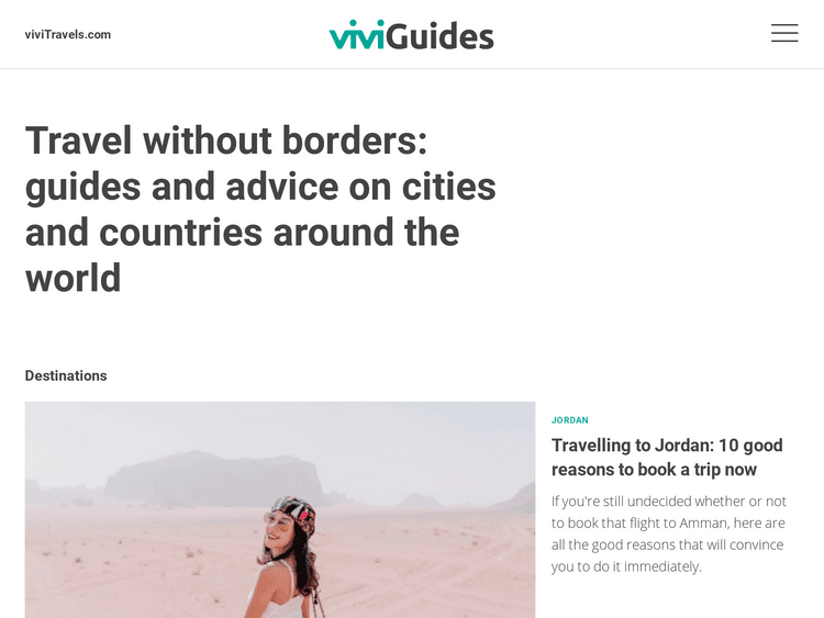 Screenshot of viviGuides – Your travel guides