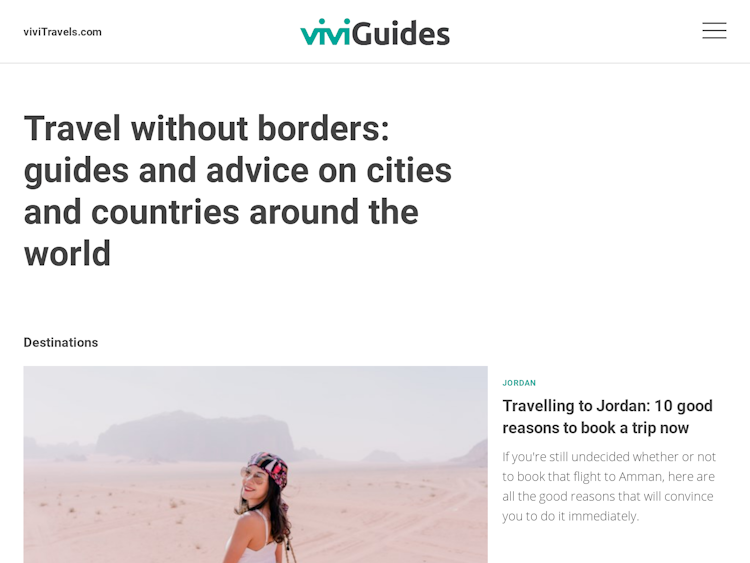 Screenshot of viviGuides – Your travel guides