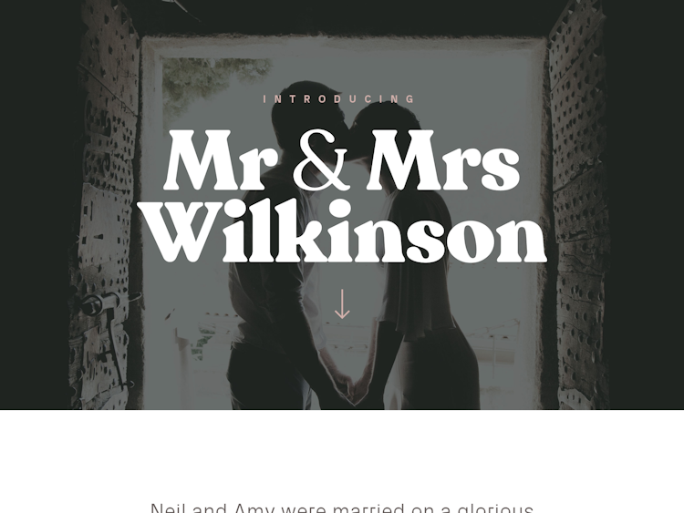 Screenshot of Mr & Mrs Wilkinson