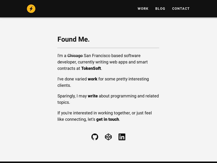 Screenshot of YouFoundRon.com