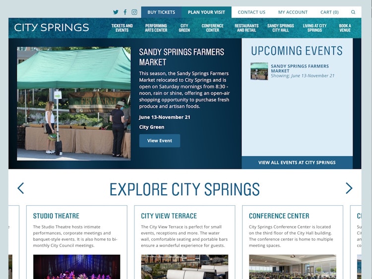 Screenshot of City Springs