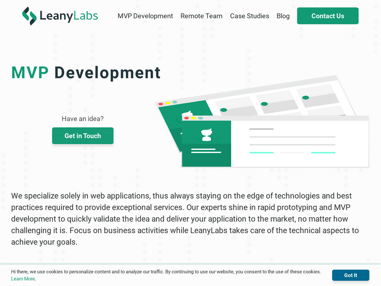 Screenshot of LeanyLabs
