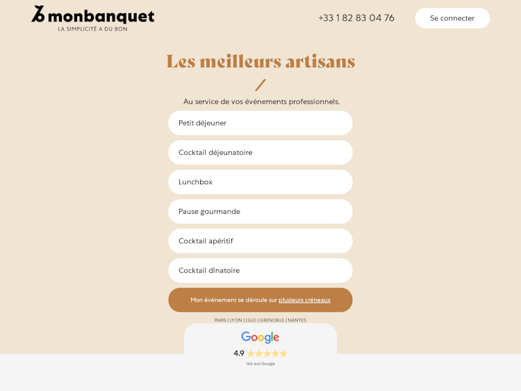 Screenshot of Monbanquet.fr