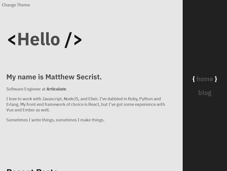 Screenshot of Matthew Secrist