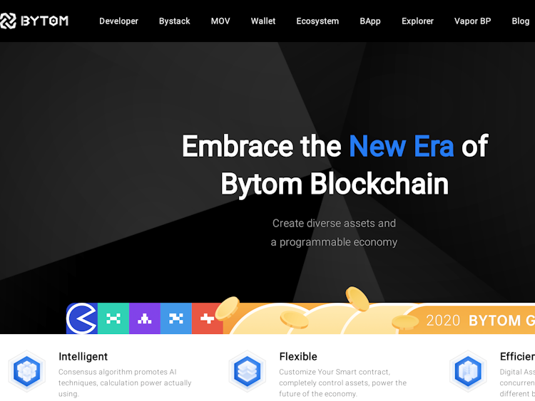 Screenshot of Bytom Blockchain