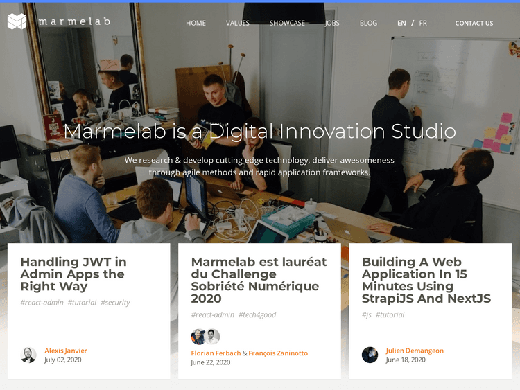 Screenshot of Marmelab