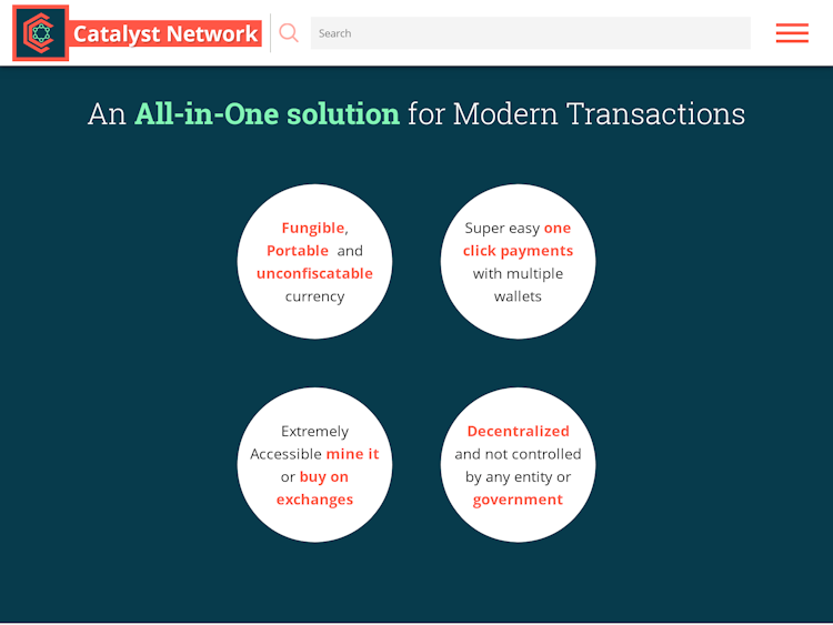 Screenshot of Catalyst Network – Cryptocurrency