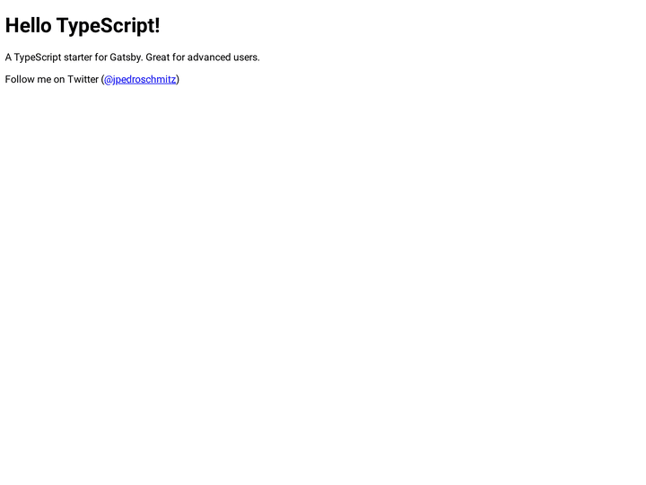 Screenshot of gatsby-starter-ts
