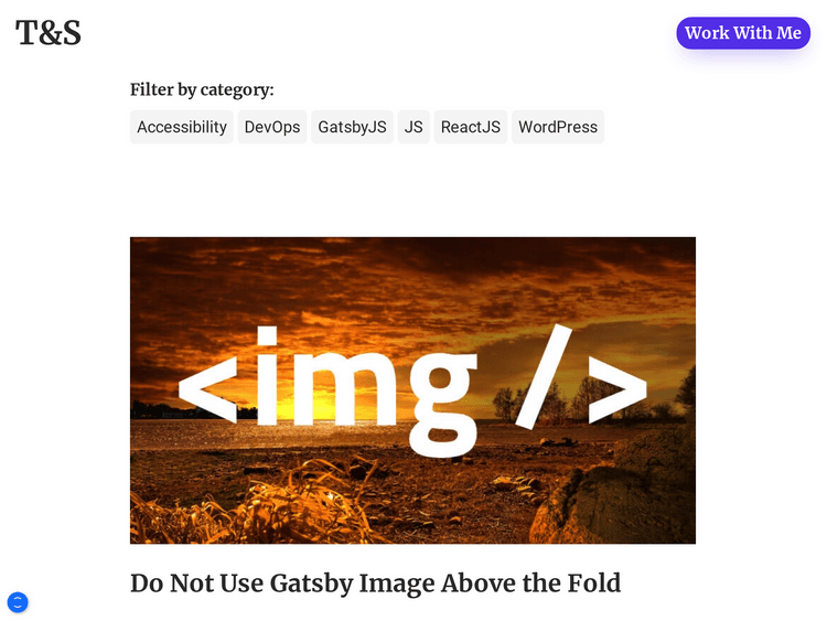 Screenshot of Thoughts and Stuff