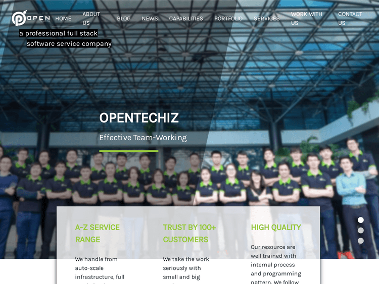 Screenshot of Open Techiz