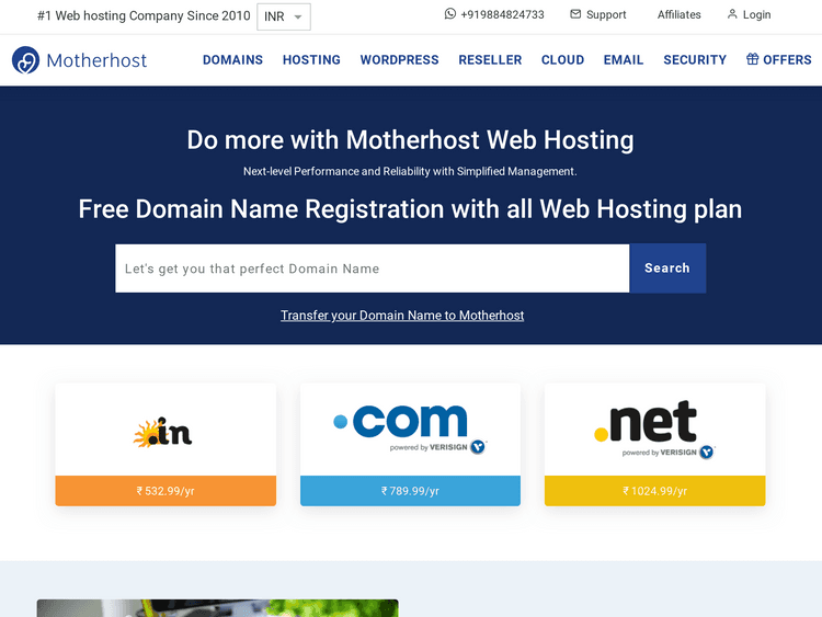 Screenshot of Motherhost