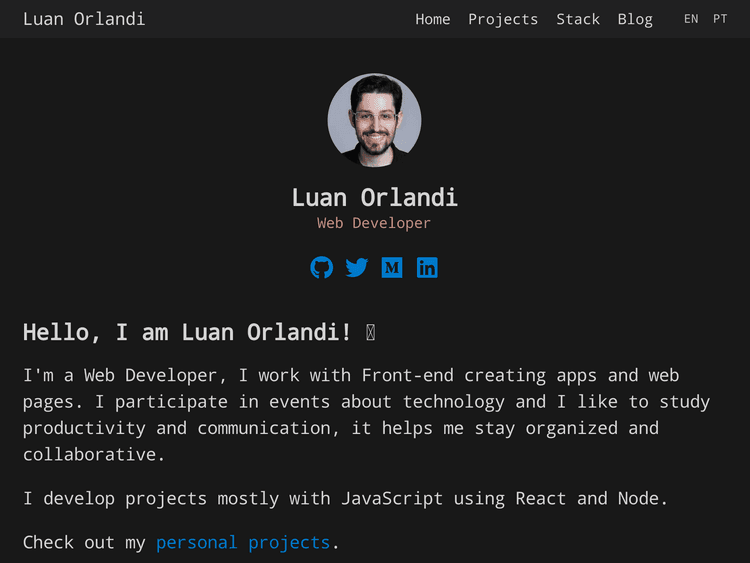Screenshot of Luan Orlandi