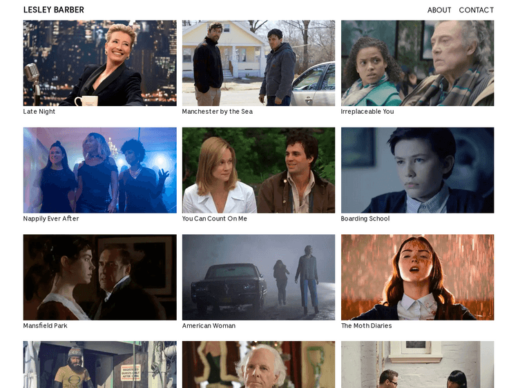 Screenshot of Lesley Barber