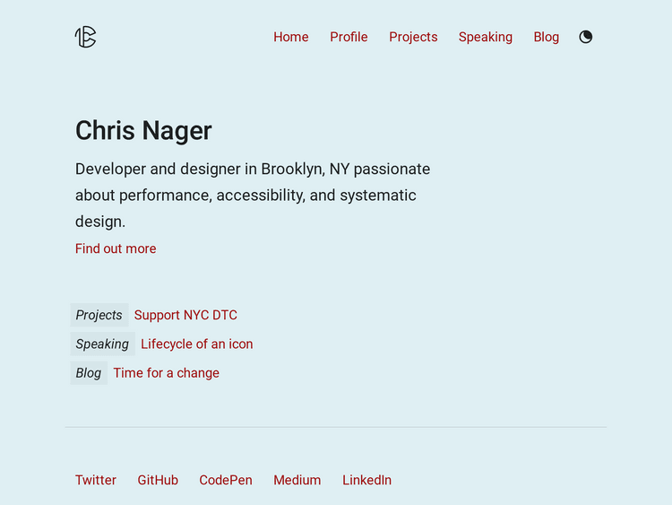Screenshot of Chris Nager