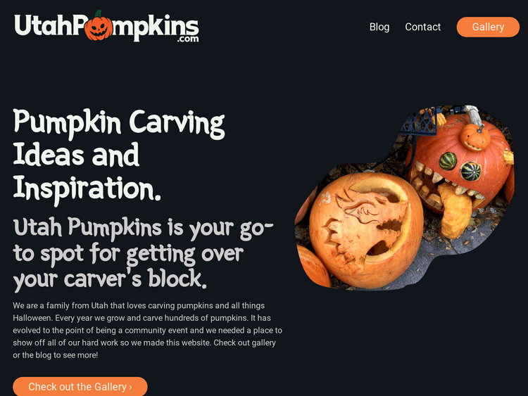 Screenshot of Utah Pumpkins