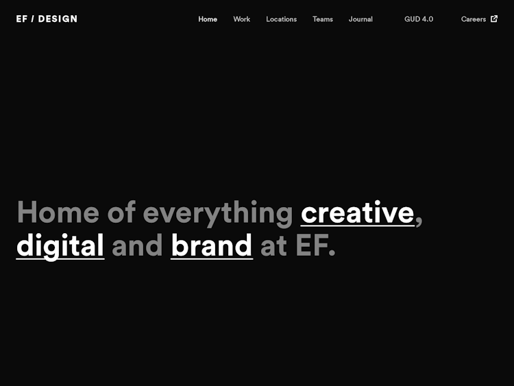 Screenshot of EF Design