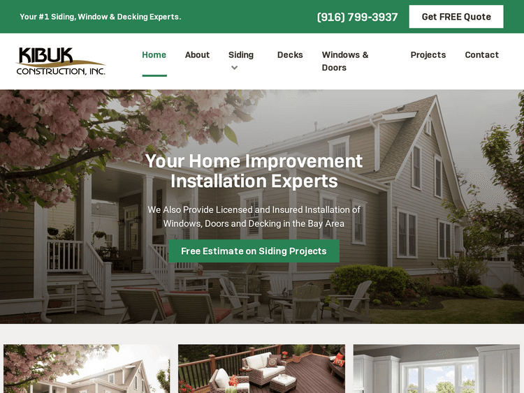 Screenshot of Kibuk Construction