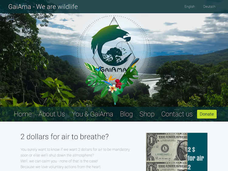 Screenshot of GaiAma – We are wildlife